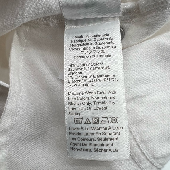 J. Crew Denim White Slim Boyfriend Rough Hem Distressed Jeans Size 24 Women’s - Picture 8 of 8